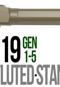 Fits Glock 19 9mm Match Thick Spiral Fluted Barrel in Black - Polymer 80 Gun shop