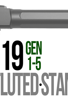 Fits Glock 17 9mm Match 5 Sided Flat Fluted Threaded Barrel in Flat Gray - Polymer 80 Gun shop