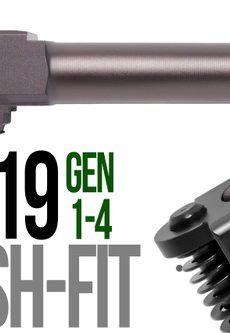 Fits Glock 19 9mm Match Thick Spiral Fluted Barrel Threaded in Plum - Polymer 80 Gun shop