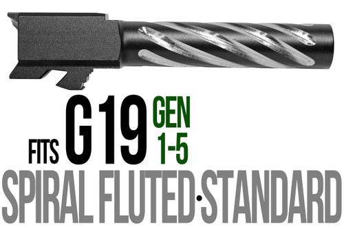 Fits Glock 19 9mm Match Golf Ball Dimpled Barrel 2 Tone - Polymer 80 Gun shop