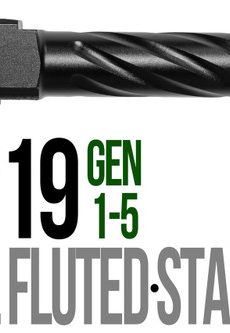 Fits Glock 19 9mm Match Thick Spiral Fluted Barrel in Gold - Polymer 80 Gun shop