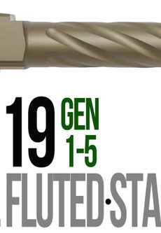 Fits Glock 19 9mm Match Golf Ball Dimpled Barrel in Dark Earth - Polymer 80 Gun shop