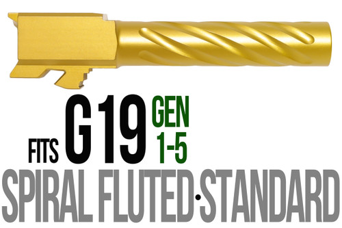 Fits Glock 19 9mm Match Thick Spiral Fluted Barrel in Python - Polymer 80 Gun shop
