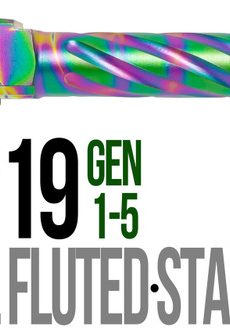 Fits Glock 19 9mm Match 5 Sided Flat Fluted Barrel in Gold - Polymer 80 Gun shop