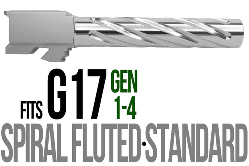 Fits Glock 17 9mm Match Thin Spiral Fluted Threaded Barrel in Python - Polymer 80 Gun shop