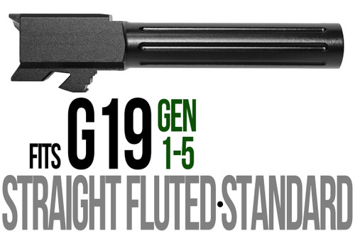 Fits Glock 43 43x 9mm Straight Fluted Barrel Threaded - Polymer 80 Gun shop