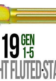 Fits Glock 19 9mm Match Straight Fluted Barrel in Gold - Polymer 80 Gun shop