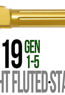 Fits Glock 19 9mm Match Golf Ball Dimpled Barrel in Gold - Polymer 80 Gun shop