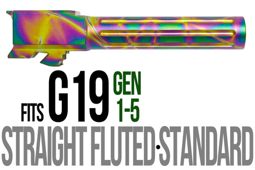Fits Glock 19 9mm Match 5 Sided Flat Fluted Barrel in Python - Polymer 80 Gun shop