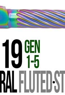 Fits Glock 19 9mm Match Thin Spiral Fluted Barrel Threaded in Radio Active - Polymer 80 Gun shop