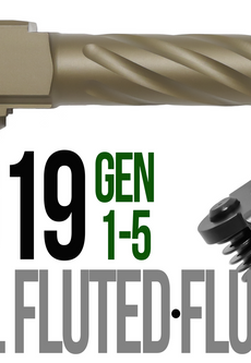 Fits Glock 17 9mm Match Golf Ball Dimpled Barrel in Dark Earth - Polymer 80 Gun shop