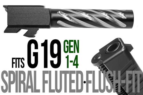 Fits Glock 19 9mm Match Grade Barrel in Flat Gray - Polymer 80 Gun shop