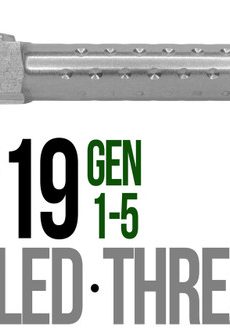 Fits Glock 17 9mm Match Golf Ball Dimpled Barrel Threaded in Flat Gray - Polymer 80 Gun shop