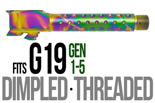 Fits Glock 19 9mm Match 5 Sided Flat Fluted Barrel Threaded in Python - Polymer 80 Gun shop
