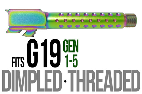 Fits Glock 19 9mm Match Thick Spiral Fluted Barrel Threaded in Radio Active - Polymer 80 Gun shop