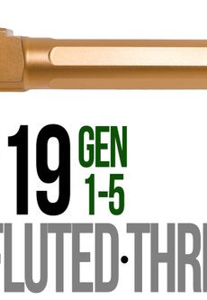 Fits Glock 19 9mm Match Golf Ball Dimpled Barrel Threaded in Copper - Polymer 80 Gun shop