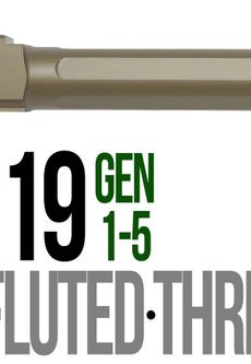 Fits Glock 19 9mm Match Straight Fluted Barrel Threaded in Dark Earth - Polymer 80 Gun shop