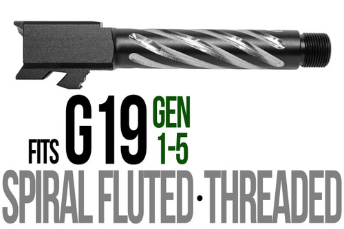 Fits Glock 19 9mm Match Golf Ball Dimpled Barrel Threaded 2 Tone - Polymer 80 Gun shop