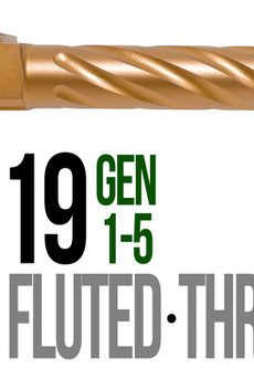 Fits Glock 19 9mm Match Straight Fluted Barrel Threaded in Copper - Polymer 80 Gun shop