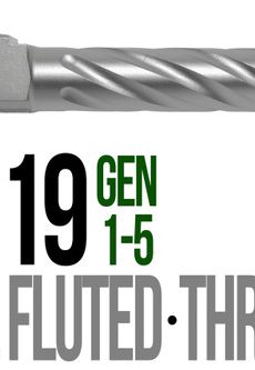 Fits Glock 19 9mm Match Golf Ball Dimpled Barrel Threaded in Flat Gray - Polymer 80 Gun shop