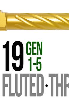 Fits Glock 19 9mm Match Golf Ball Dimpled Barrel Threaded in Radio Active - Polymer 80 Gun shop