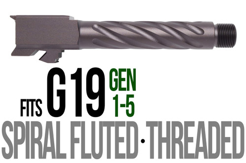 Fits Glock 19 9mm Match Golf Ball Dimpled Barrel Threaded in Plum - Polymer 80 Gun shop