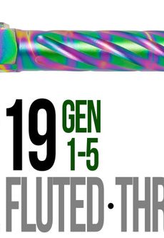 Fits Glock 19 9mm Match Thick Spiral Fluted Barrel Threaded in Chameleon - Polymer 80 Gun shop