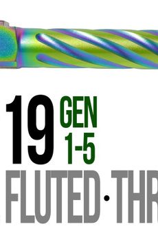 Fits Glock 19 9mm Match Straight Fluted Barrel Threaded in Radio Active - Polymer 80 Gun shop