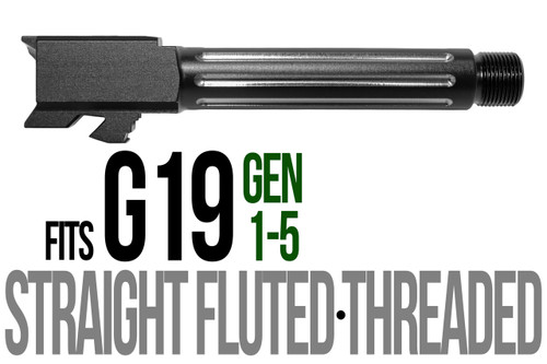 Fits Glock 19 9mm Match Straight Fluted Barrel 2 Tone - Polymer 80 Gun shop