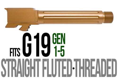 Fits Glock 19 9mm Match Grade Barrel Golf Ball Dimpled in Copper - Polymer 80 Gun shop