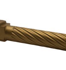 Fits Glock 17 9mm Match Thin Spiral Fluted Threaded Barrel  in Gold - Polymer 80 Gun shop