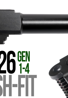 Fits Glock 19 9mm Match Thick Spiral Fluted Barrel Threaded in Python - Polymer 80 Gun shop