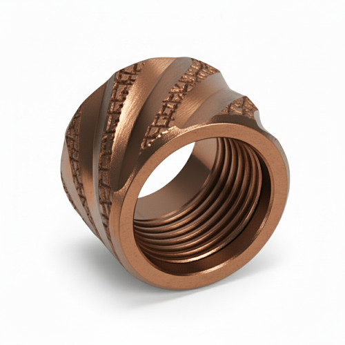 Thread Protector 1/2 x 28 (9mm & .357SIG Barrel) Knurled Thick Spiral in Radio Active Green - Polymer 80 Gun shop