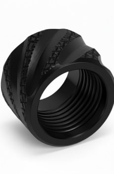 Thread Protector 1/2 x 28 (9mm & .357SIG Barrel) Knurled Thick Spiral in Gold - Polymer 80 Gun shop