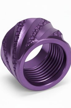 Thread Protector 1/2 x 28 (9mm & .357SIG Barrel) Knurled Thick Spiral in Red - Polymer 80 Gun shop