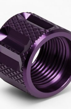 Thread Protector 1/2 x 28 (9mm & .357SIG Barrel) Knurled Straight Fluted in Red - Polymer 80 Gun shop