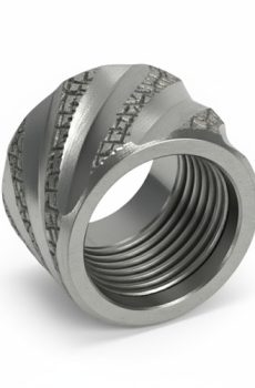 Thread Protector 1/2 x 28 (9mm & .357SIG Barrel) Knurled Thick Spiral in Black - Polymer 80 Gun shop