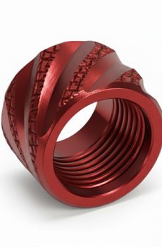 Thread Protector 1/2 x 28 (9mm & .357SIG Barrel) Knurled Straight Fluted in Naked - Polymer 80 Gun shop