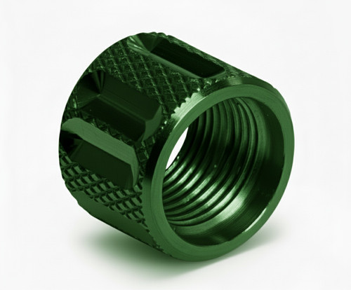 Thread Protector 1/2 x 28 (9mm & .357SIG Barrel) Knurled Straight Fluted in Violet - Polymer 80 Gun shop