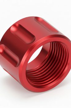 Thread Protector 1/2 x 28 (9mm & .357SIG Barrel) Knurled Thick Spiral in Naked - Polymer 80 Gun shop