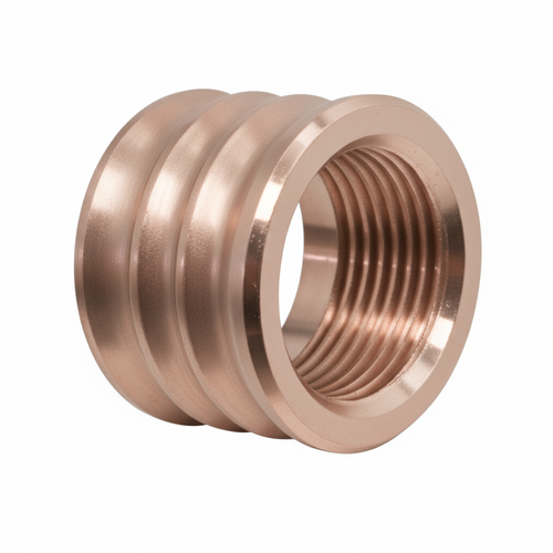 Thread Protector 1/2 x 28 (9mm & .357SIG Barrel) Knurled Straight Fluted in Rose Gold - Polymer 80 Gun shop