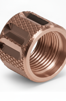 Thread Protector 1/2 x 28 (9mm & .357SIG Barrel) Knurled Thick Spiral in Rose Gold - Polymer 80 Gun shop