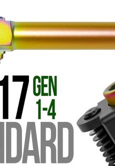 Fits Glock 19 9mm Match Thick Spiral Fluted Barrel Threaded in Gold - Polymer 80 Gun shop