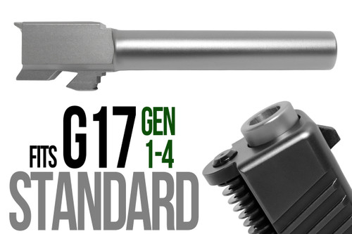 Fits Glock 17 New 9mm Match Grade Barrel threaded in Flat Gray - Polymer 80 Gun shop