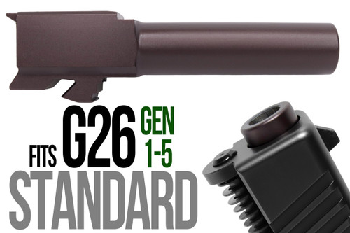 Fits Glock 19 9mm Match Straight Fluted Barrel in Plum - Polymer 80 Gun shop