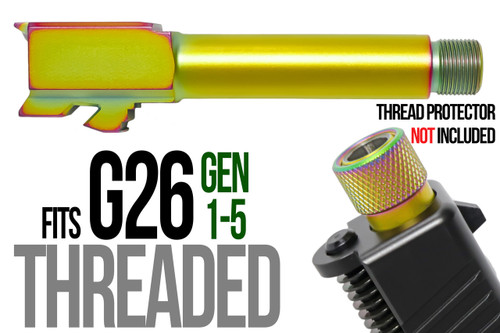 Fits Glock 19 9mm Match Thick Spiral Fluted Barrel Threaded 2 Tone - Polymer 80 Gun shop