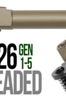 Fits Glock 26  9mm Match Threaded Barrel in Radio Active - Polymer 80 Gun shop