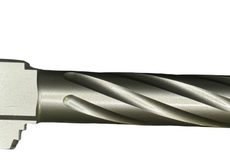 Fits Glock 17 9mm Match Chunky Spiral Fluted Barrel Threaded in Flat Gray - Polymer 80 Gun shop