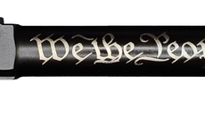 In God We Trust - Guns Are Just Backup Logo Combat Armory barrel Fits Glock 19 9mm Match Grade Barrel - Polymer 80 Gun shop